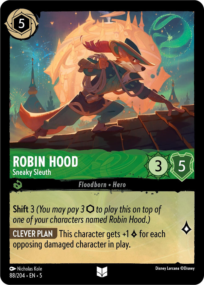 Image for Robin Hood - Sneaky Sleuth (88/204) - Disney Lorcana