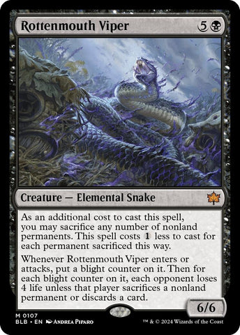 Image for Rottenmouth Viper (107) [Bloomburrow]