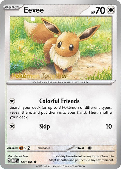 Eevee - 133/165 (Pokemon Together) (133/165) (Miscellaneous Cards & Products)