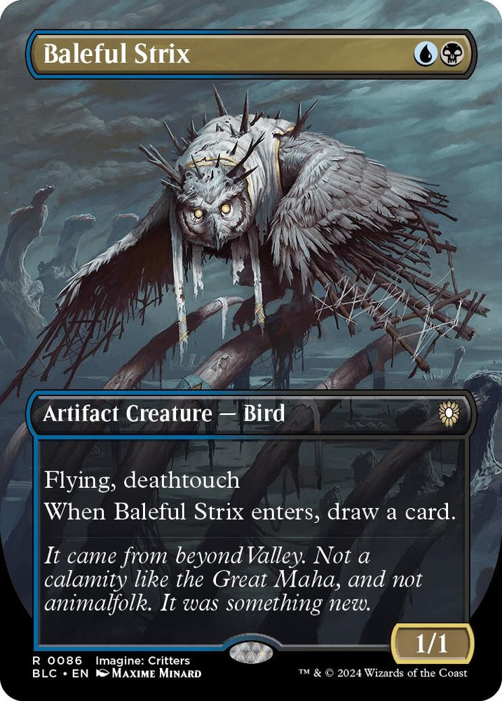 Image for Baleful Strix (Borderless) (86) [Commander: Bloomburrow]