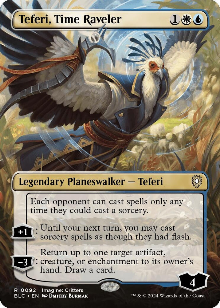 Image for Teferi, Time Raveler (Borderless) (92) [Commander: Bloomburrow]