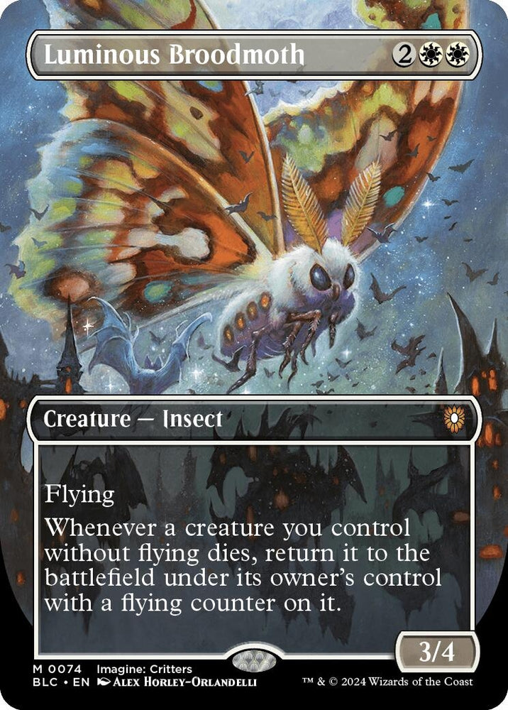 Image for Luminous Broodmoth (Borderless) (74) [Commander: Bloomburrow]