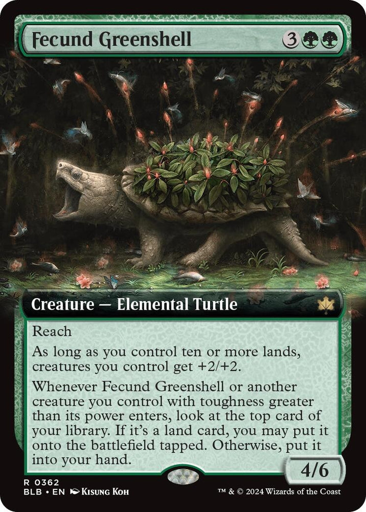 Image for Fecund Greenshell (Extended Art) (362) [Bloomburrow]