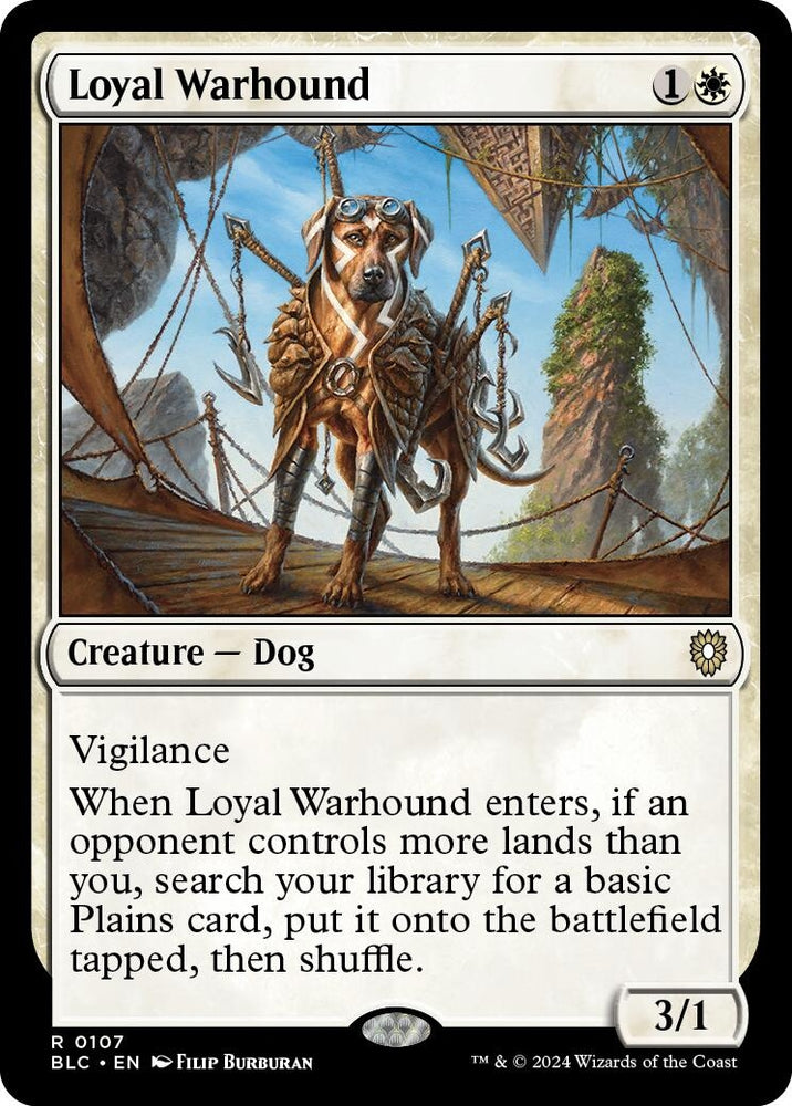Image for Loyal Warhound (107) [Commander: Bloomburrow]