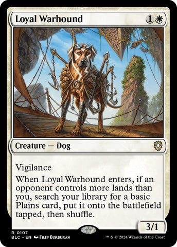 Image for Loyal Warhound (107) [Commander: Bloomburrow]