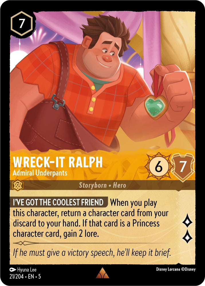 Image for Wreck-It Ralph - Admiral Underpants (21/204) - Disney Lorcana
