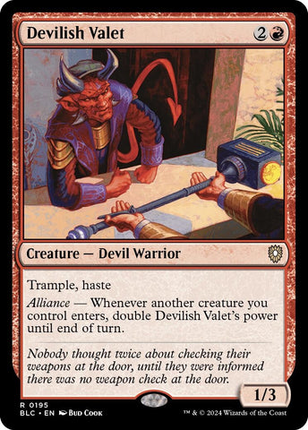 Image for Devilish Valet (195) [Commander: Bloomburrow]