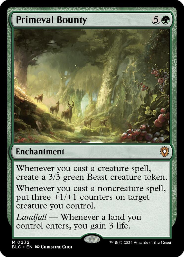 Image for Primeval Bounty (232) [Commander: Bloomburrow]