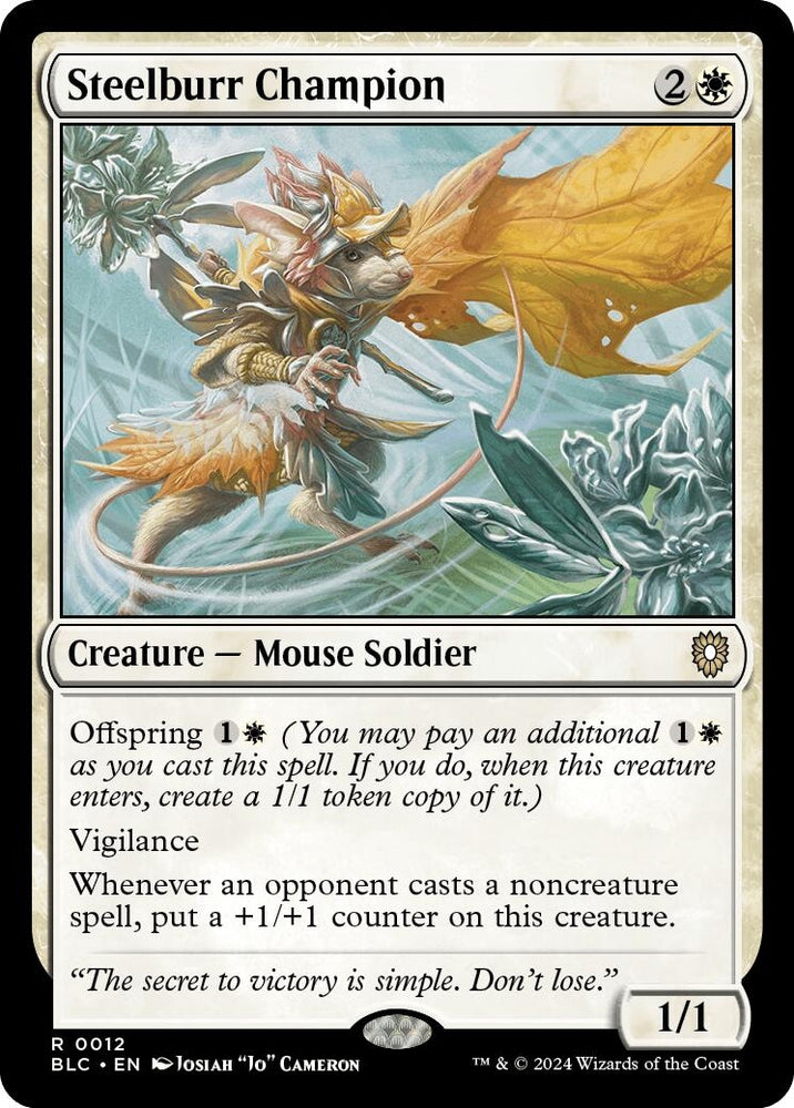 Image for Steelburr Champion (12) [Commander: Bloomburrow]