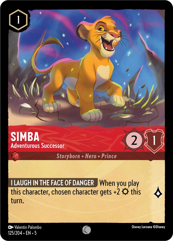 Image for Simba - Adventurous Successor (125/204) - Disney Lorcana