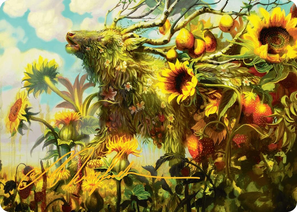 Image for Beza, the Bounding Spring Art Card (Gold-Stamped Signature) (1) [Art Series: Bloomburrow]
