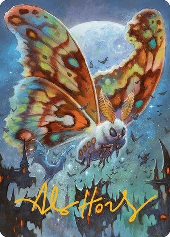 Image for Luminous Broodmoth Art Card (Gold-Stamped Signature) (48) [Art Series: Bloomburrow]