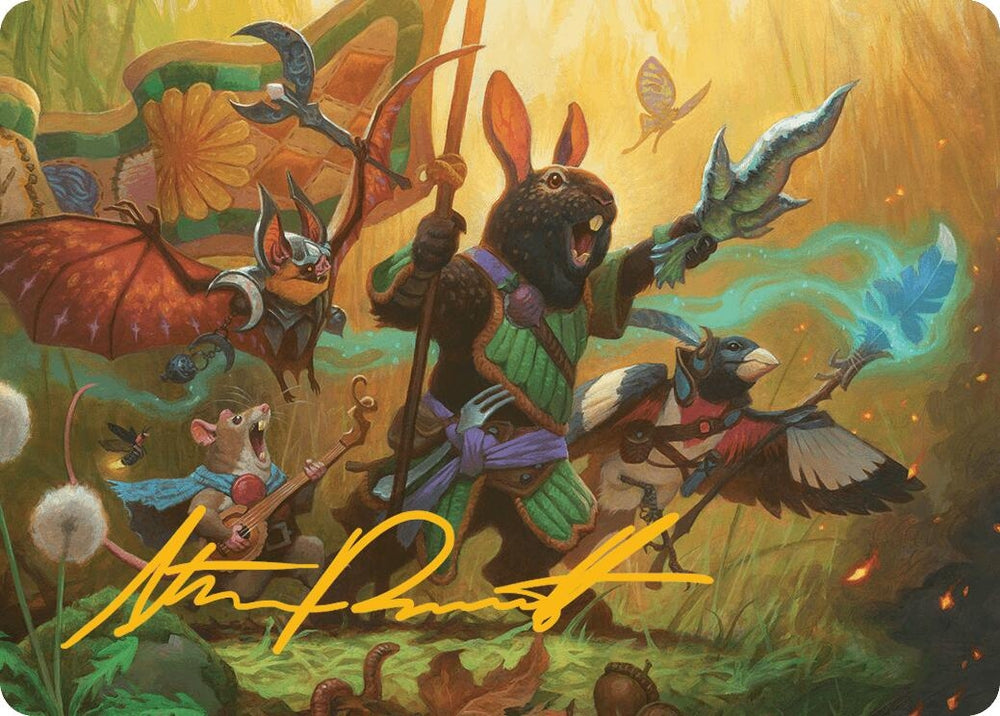 Image for Valley Questcaller Art Card (Gold-Stamped Signature) (4) [Art Series: Bloomburrow]