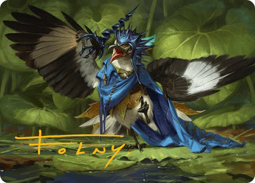 Image for Mockingbird Art Card (Gold-Stamped Signature) (9) [Art Series: Bloomburrow]
