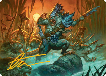 Image for Persistent Marshstalker Art Card (Gold-Stamped Signature) (14) [Art Series: Bloomburrow]