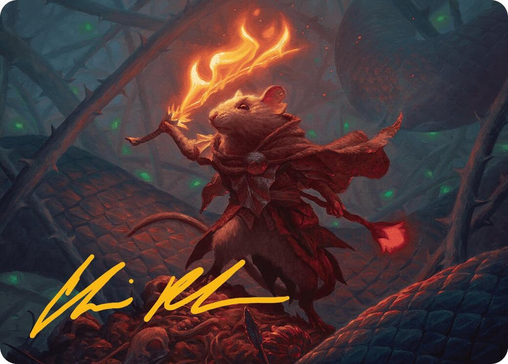 Image for Emberheart Challenger Art Card (Gold-Stamped Signature) (19) [Art Series: Bloomburrow]