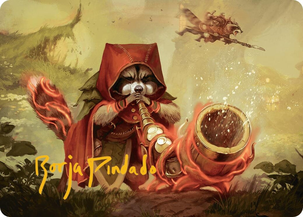 Image for Raccoon Rallier Art Card (Gold-Stamped Signature) (20) [Art Series: Bloomburrow]