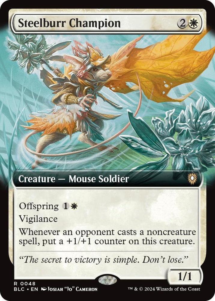 Image for Steelburr Champion (Extended Art) (48) [Commander: Bloomburrow]