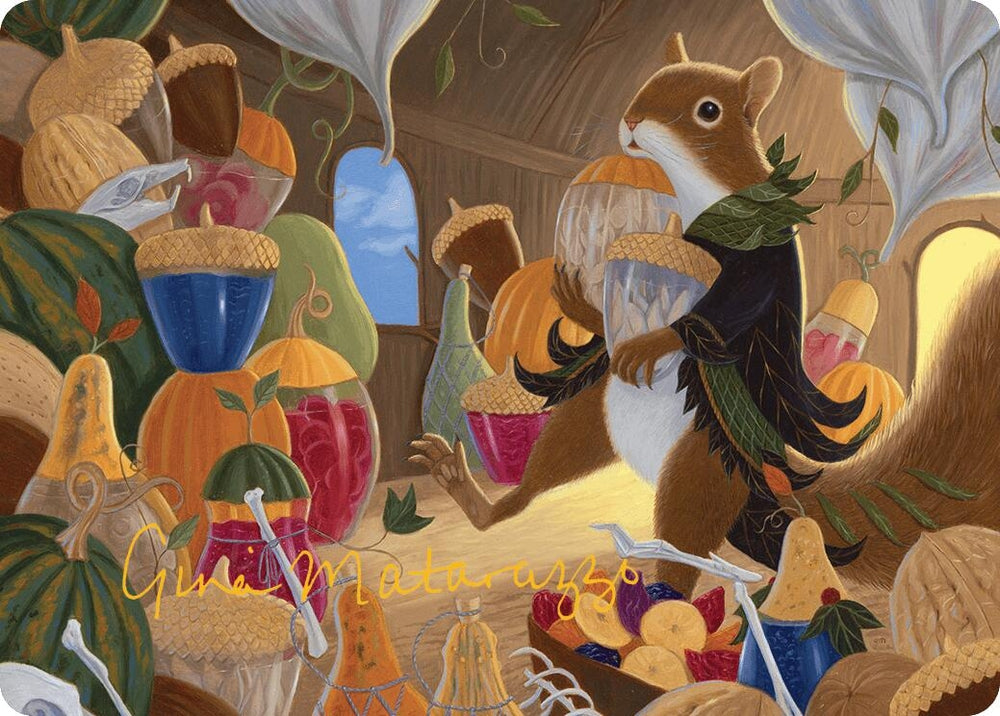 Image for Stocking the Pantry Art Card (Gold-Stamped Signature) (24) [Art Series: Bloomburrow]