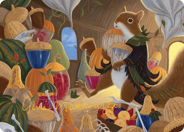 Image for Stocking the Pantry Art Card (Gold-Stamped Signature) (24) [Art Series: Bloomburrow]