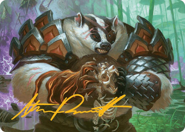 Image for Hugs, Grisly Guardian Art Card (Gold-Stamped Signature) (27) [Art Series: Bloomburrow]