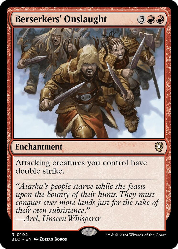 Image for Berserkers' Onslaught (192) [Commander: Bloomburrow]