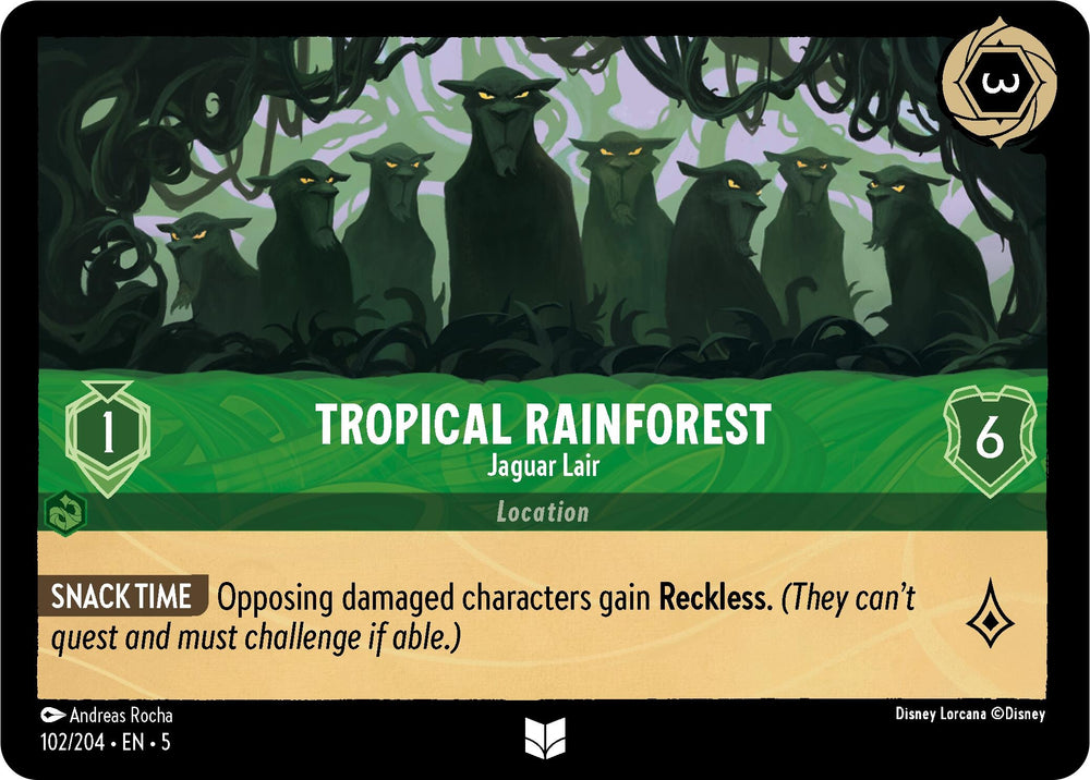 Image for Tropical Rainforest - Jaguar Lair (102/204) - Disney Lorcana