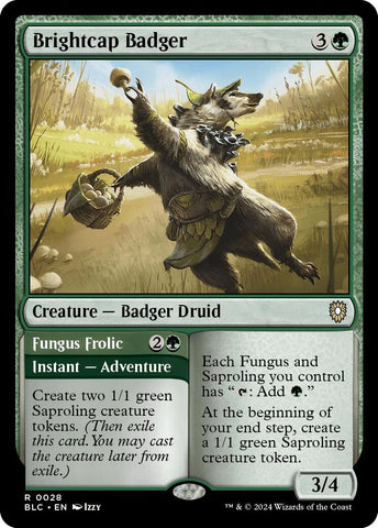Image for Brightcap Badger (28) [Commander: Bloomburrow]