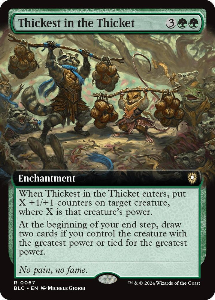Image for Thickest in the Thicket (Extended Art) (67) [Commander: Bloomburrow]