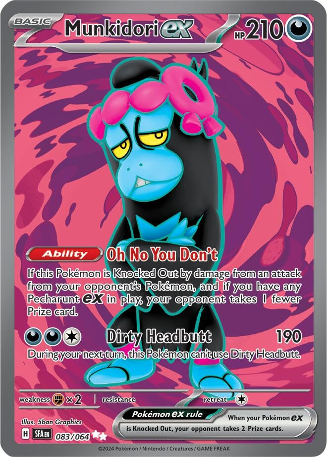 pokemon shrouded fable most expensive card Munkidori ex 083/064 SV: Shrouded Fable
