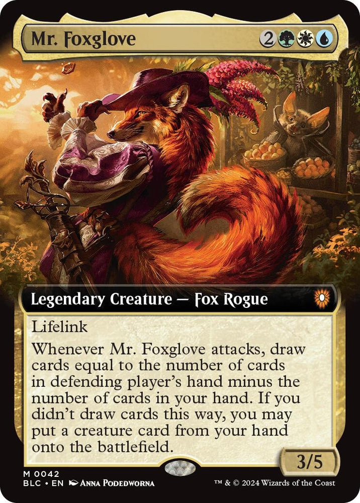 Image for Mr. Foxglove (Extended Art) (42) [Commander: Bloomburrow]