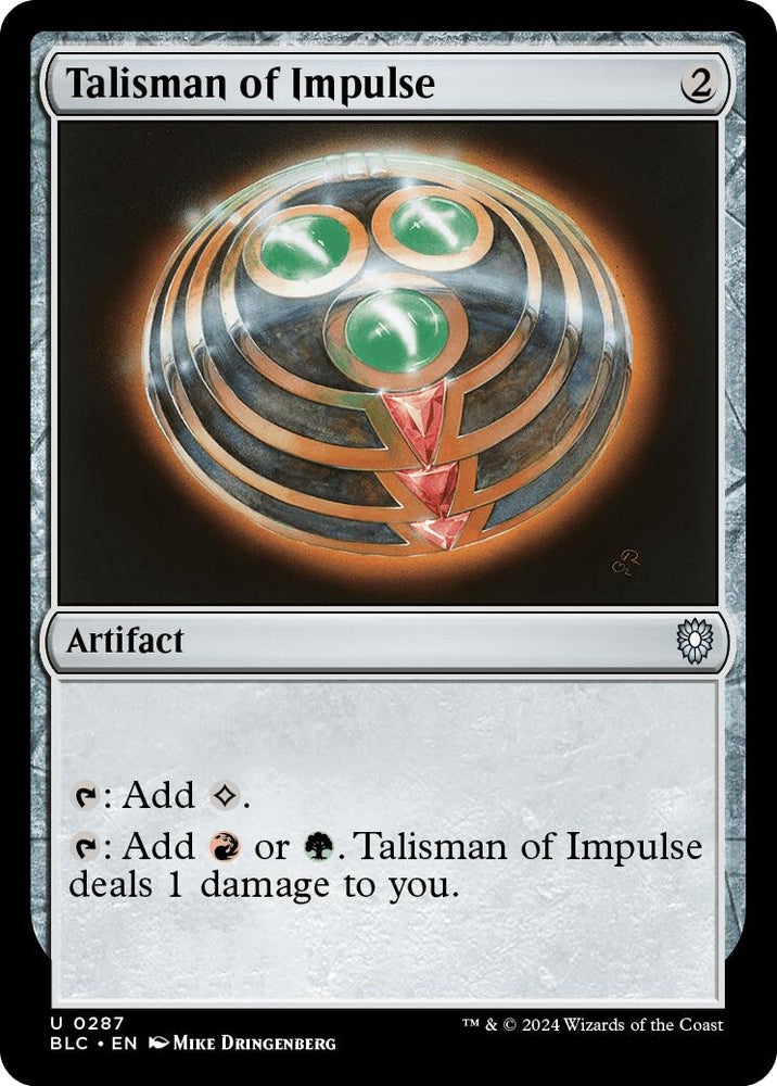 Image for Talisman of Impulse (287) [Commander: Bloomburrow]