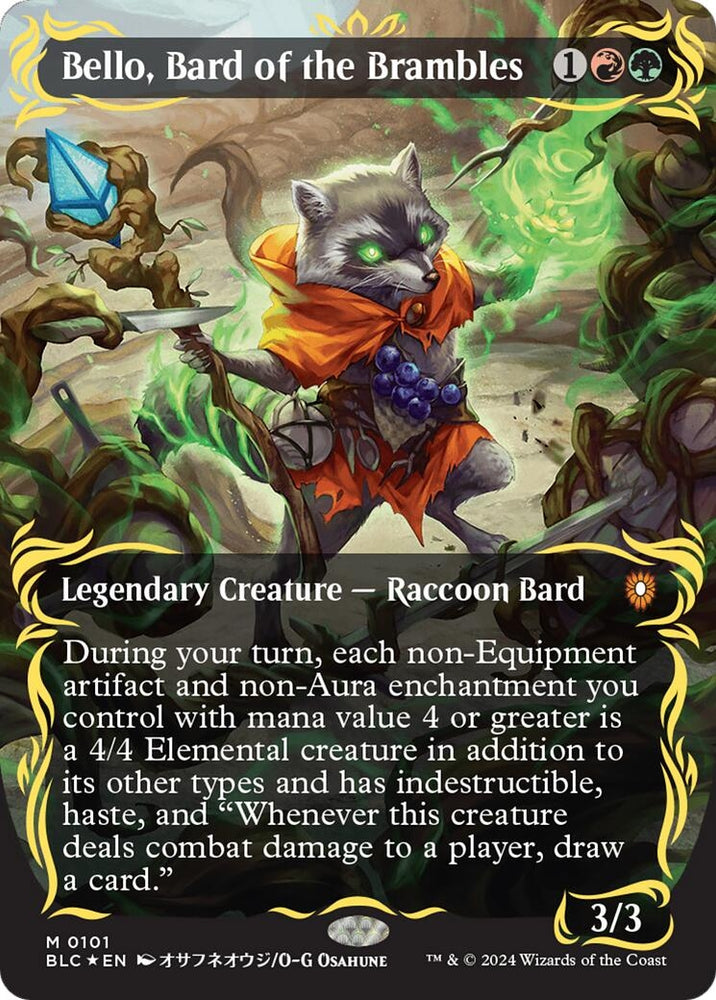Image for Bello, Bard of the Brambles (Borderless) (Raised Foil) (101) [Commander: Bloomburrow]