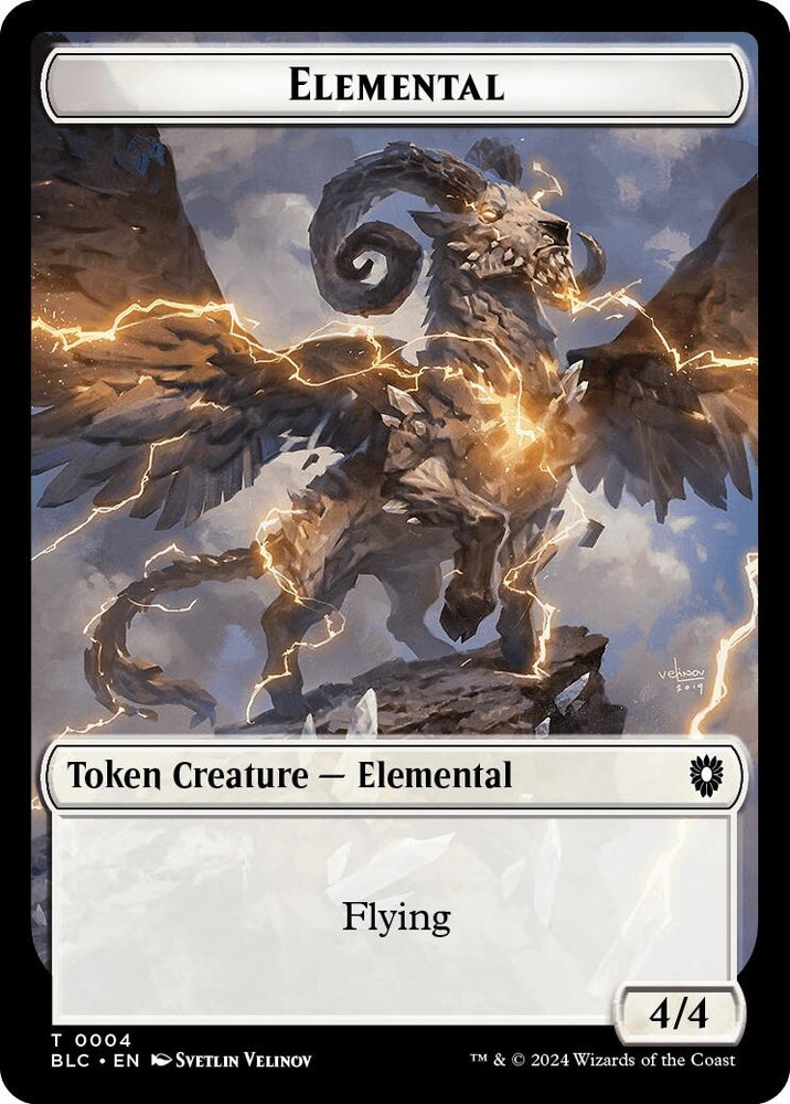 Image for Elemental // Shark Double-Sided Token (4 // 26) [Commander: Bloomburrow]