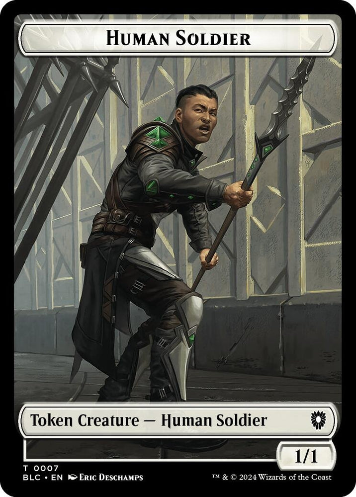 Image for Human Soldier // Wolf (0035) Double-Sided Token (7 // 35) [Commander: Bloomburrow]