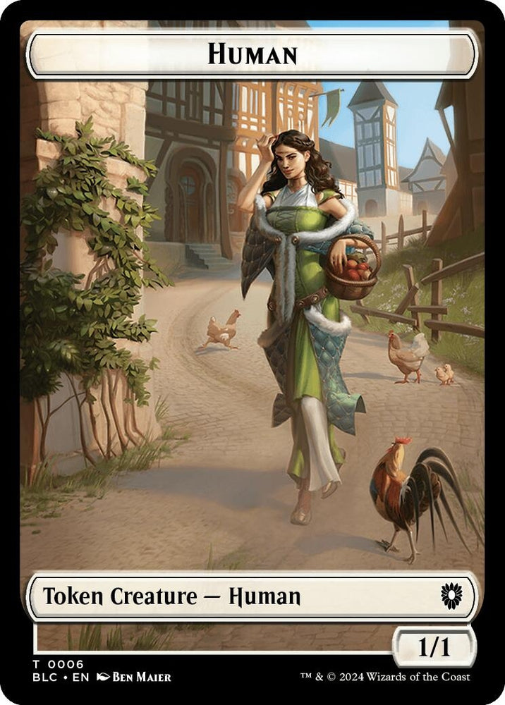 Image for Human // Soldier Double-Sided Token (6 // 8) [Commander: Bloomburrow]