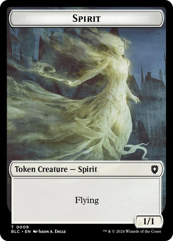 Image for Spirit // Faerie Double-Sided Token (9 // 12) [Commander: Bloomburrow]