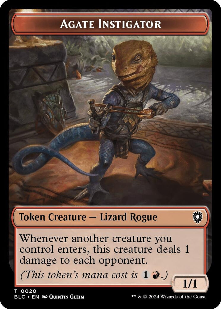 Image for Agate Instigator // Rabbit Double-Sided Token (20 // 3) [Commander: Bloomburrow]