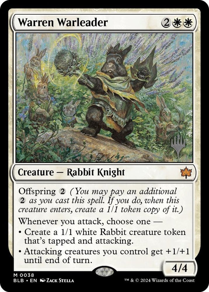 Image for Warren Warleader (38) [Promo Pack: Bloomburrow]