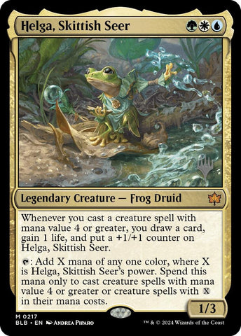 Image for Helga, Skittish Seer (217) [Promo Pack: Bloomburrow]