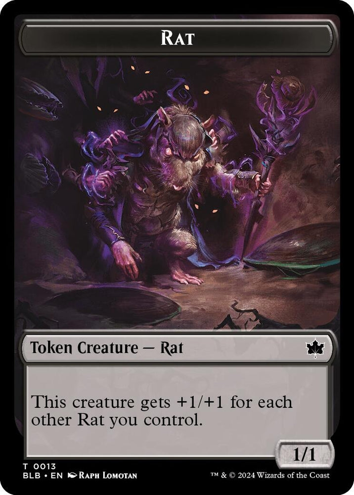 Image for Rat // Splash Lasher Double-Sided Token (13 // 8) [Bloomburrow]