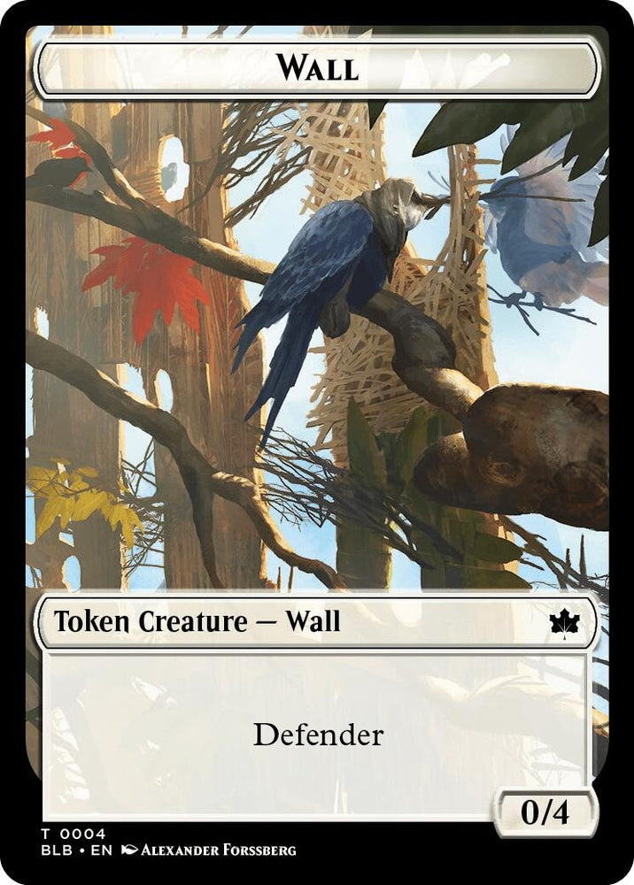 Image for Wall // Intrepid Rabbit Double-Sided Token (4 // 2) [Bloomburrow]
