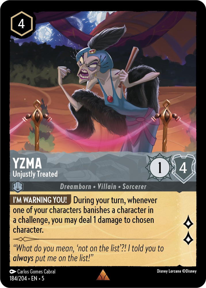 Image for Yzma - Unjustly Treated (184/204) - Disney Lorcana