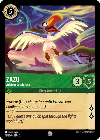 Image for Zazu - Advisor to Mufasa (72/204) - Disney Lorcana