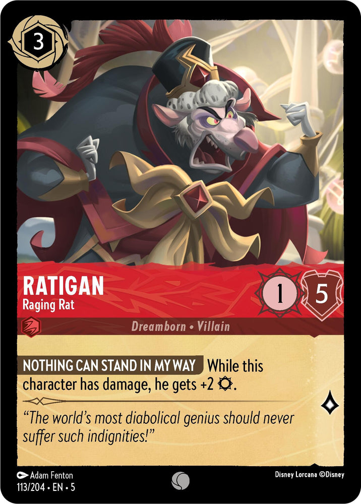 Image for Ratigan - Raging Rat (113/204) - Disney Lorcana