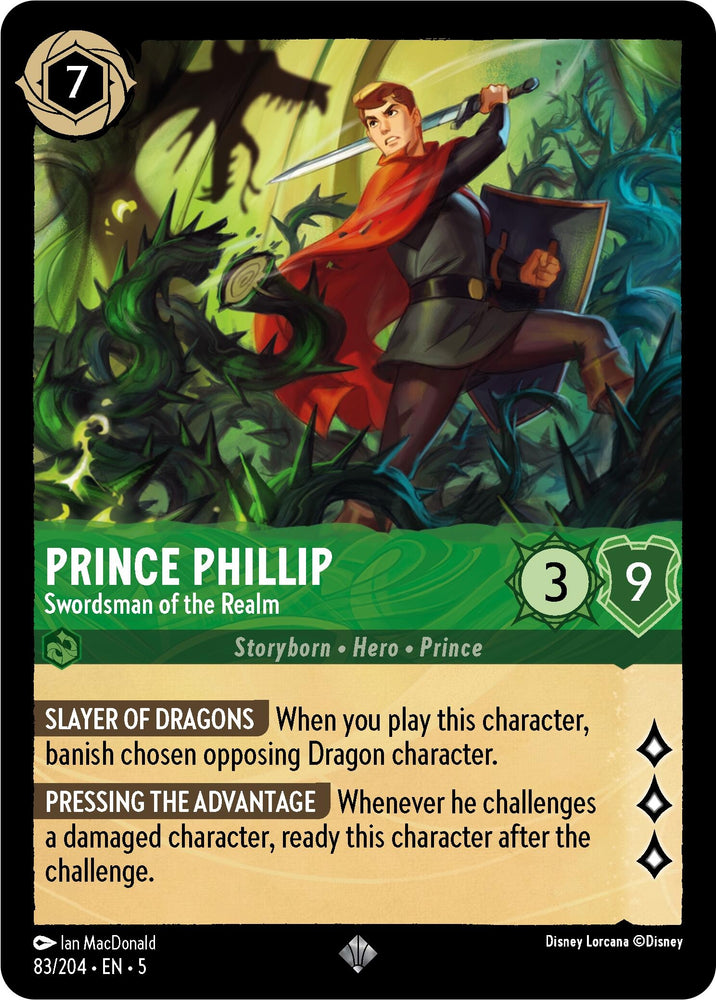 Image for Prince Phillip - Swordsman of the Realm (83/204) - Disney Lorcana