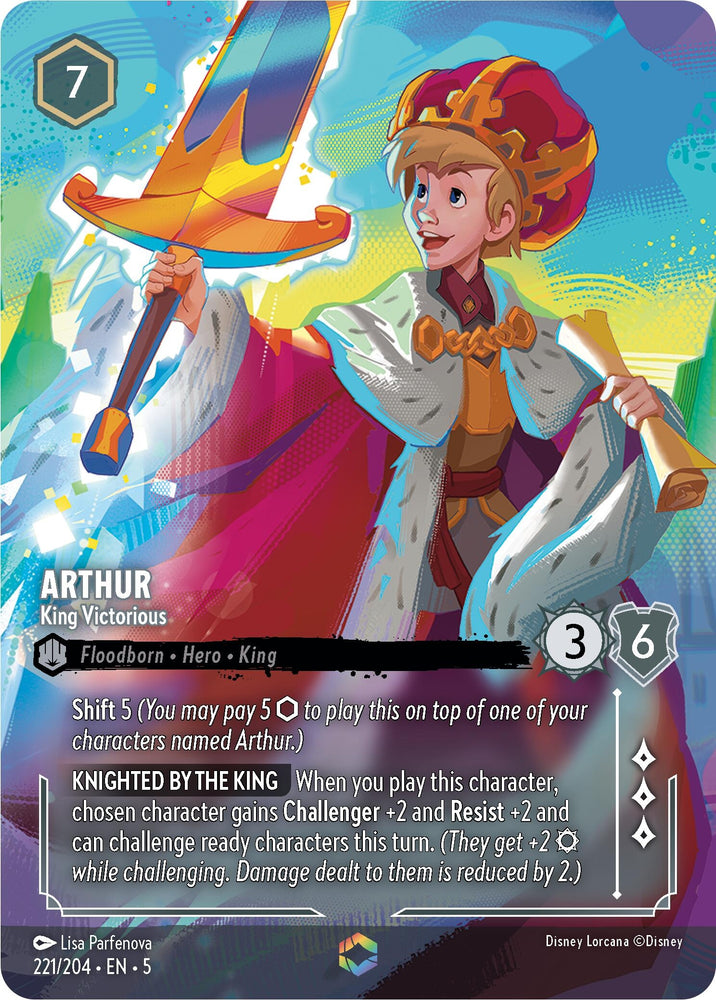 Image for Arthur - King Victorious (Enchanted) (221/204) [Shimmering Skies]
