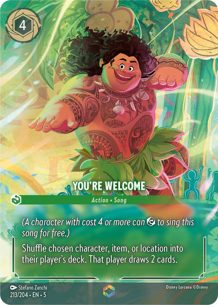 Image for You're Welcome (Enchanted) (213/204) - Disney Lorcana