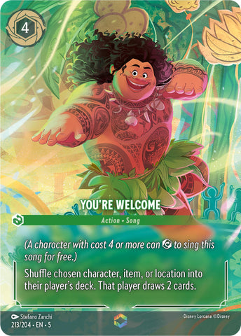 Image for You're Welcome (Enchanted) (213/204) - Disney Lorcana