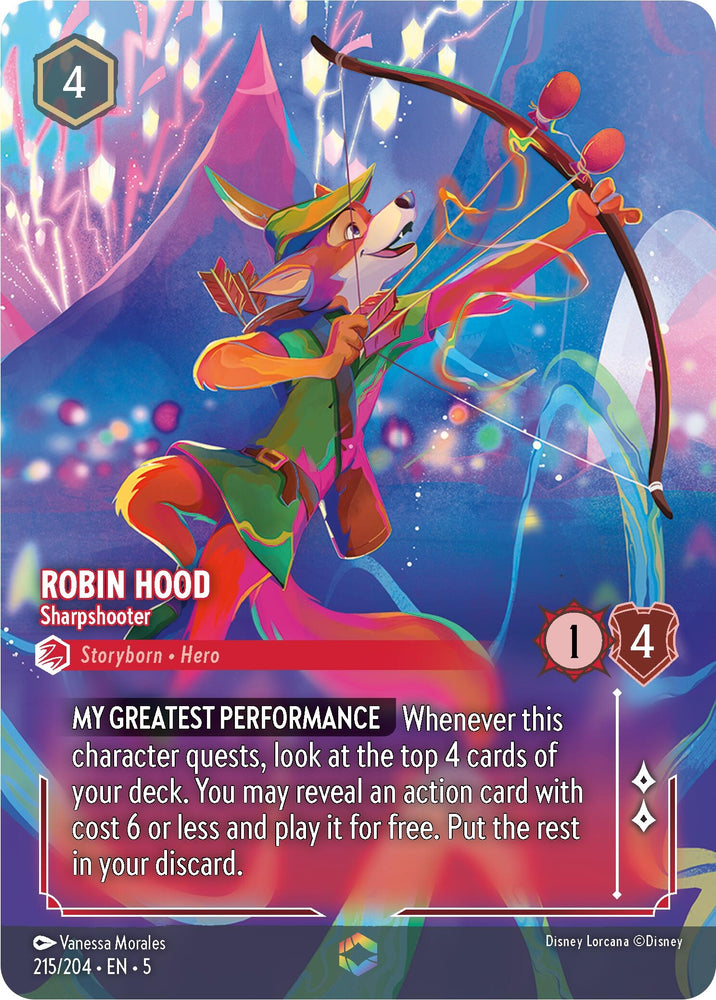 Image for Robin Hood - Sharpshooter (Enchanted) (215/204) - Disney Lorcana
